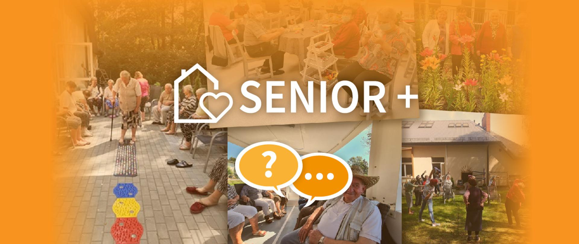 Kolaż zdjęć seniorów z placówek Senior Plus 